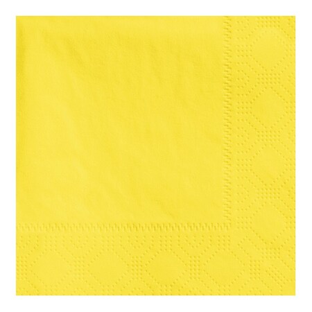 Hoffmaster 4.75" Regal Embossed Yellow Beverage Napkins, PK250 180340